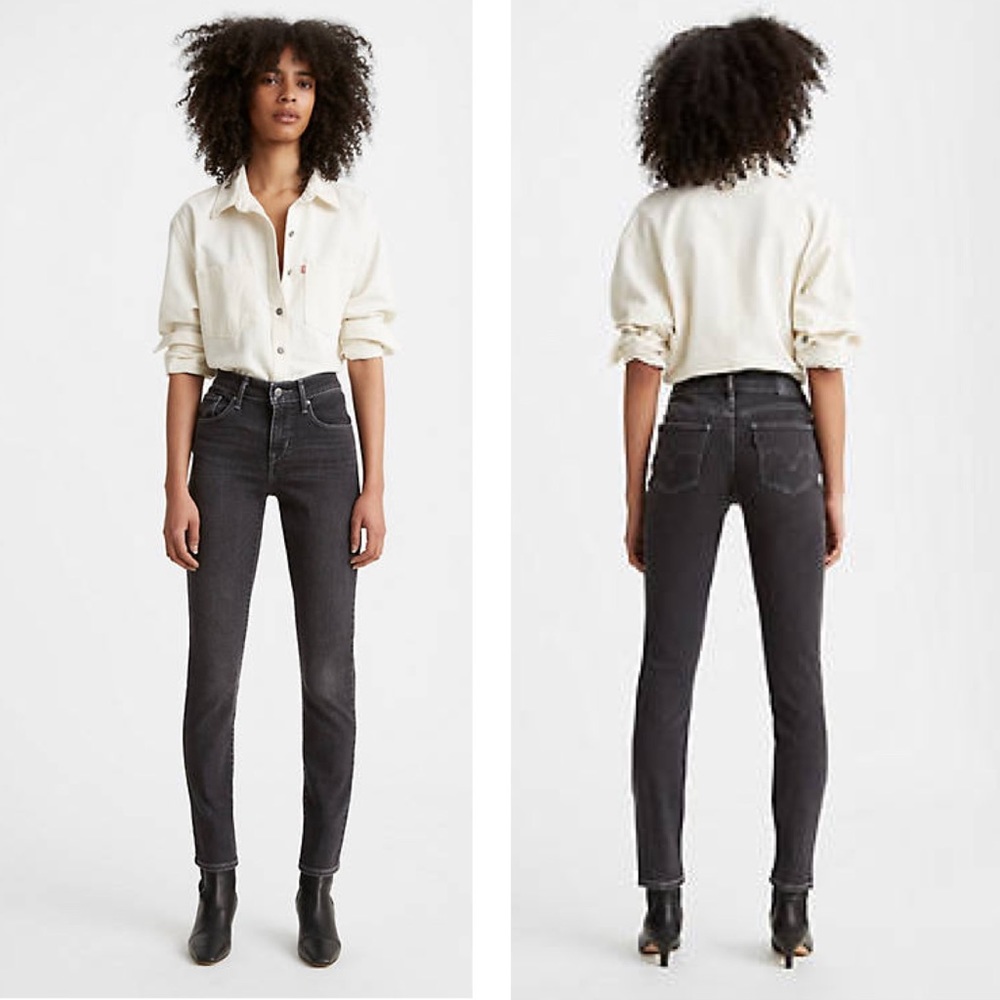 Levi’s Black Classic Mid Rise Skinny Jeans